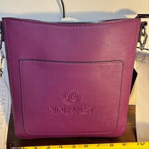 Nine West Purple Crossbody Bag with Structured Design